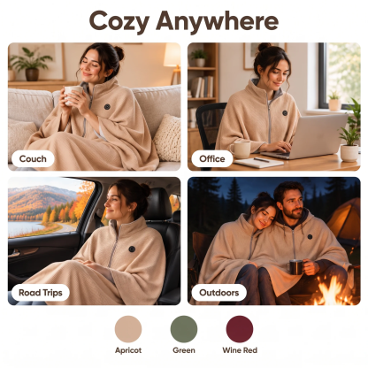 Heated Wearable Blanket – Stay Warm at Your Desk Without Bulky Layers