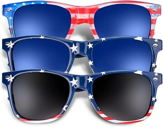 3 Pairs American Flag Sunglasses