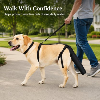 Adjustable Dog Tail Protector for Recovery & Daily Walks - Padded Guard for Sensitive Tails