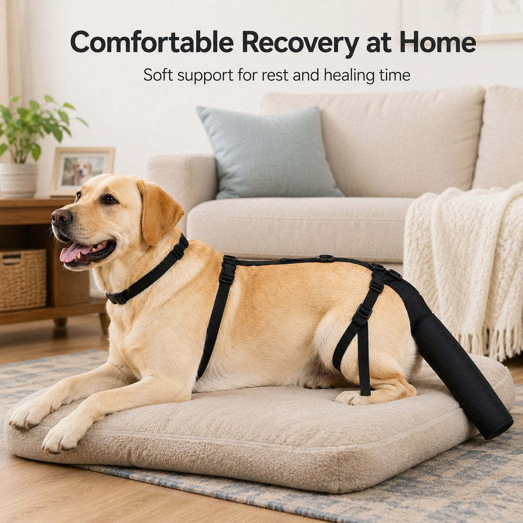 Adjustable Dog Tail Protector for Recovery & Daily Walks - Padded Guard for Sensitive Tails
