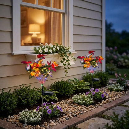 Solar Butterfly Garden Light – IP65 Waterproof Outdoor Stake – Realistic Colorful Decor for Lawn & Pathway