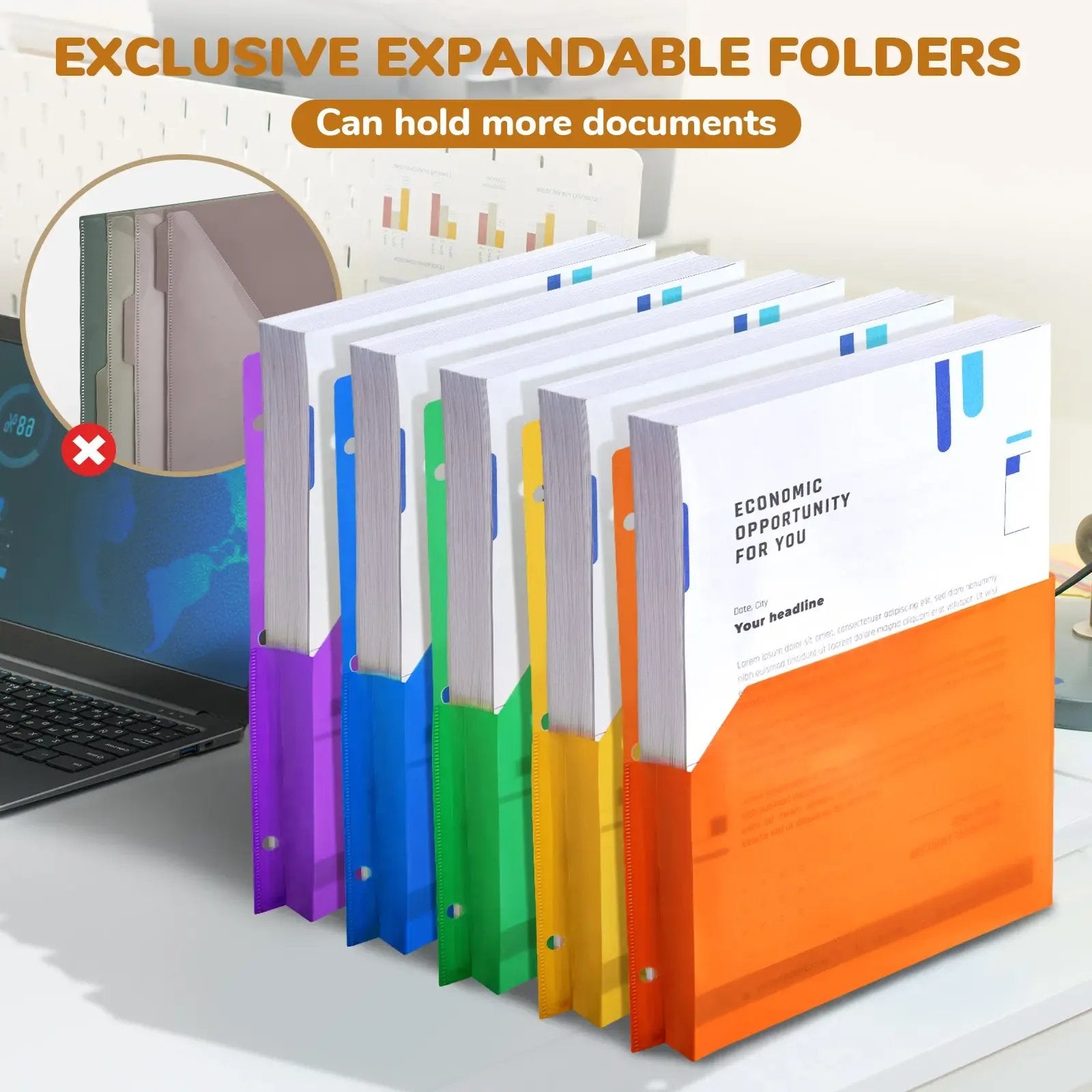 PU Leather Clipboard with Storage – 3-Ring Binder, Magnetic Clip, Removable Notepad & Expanding File