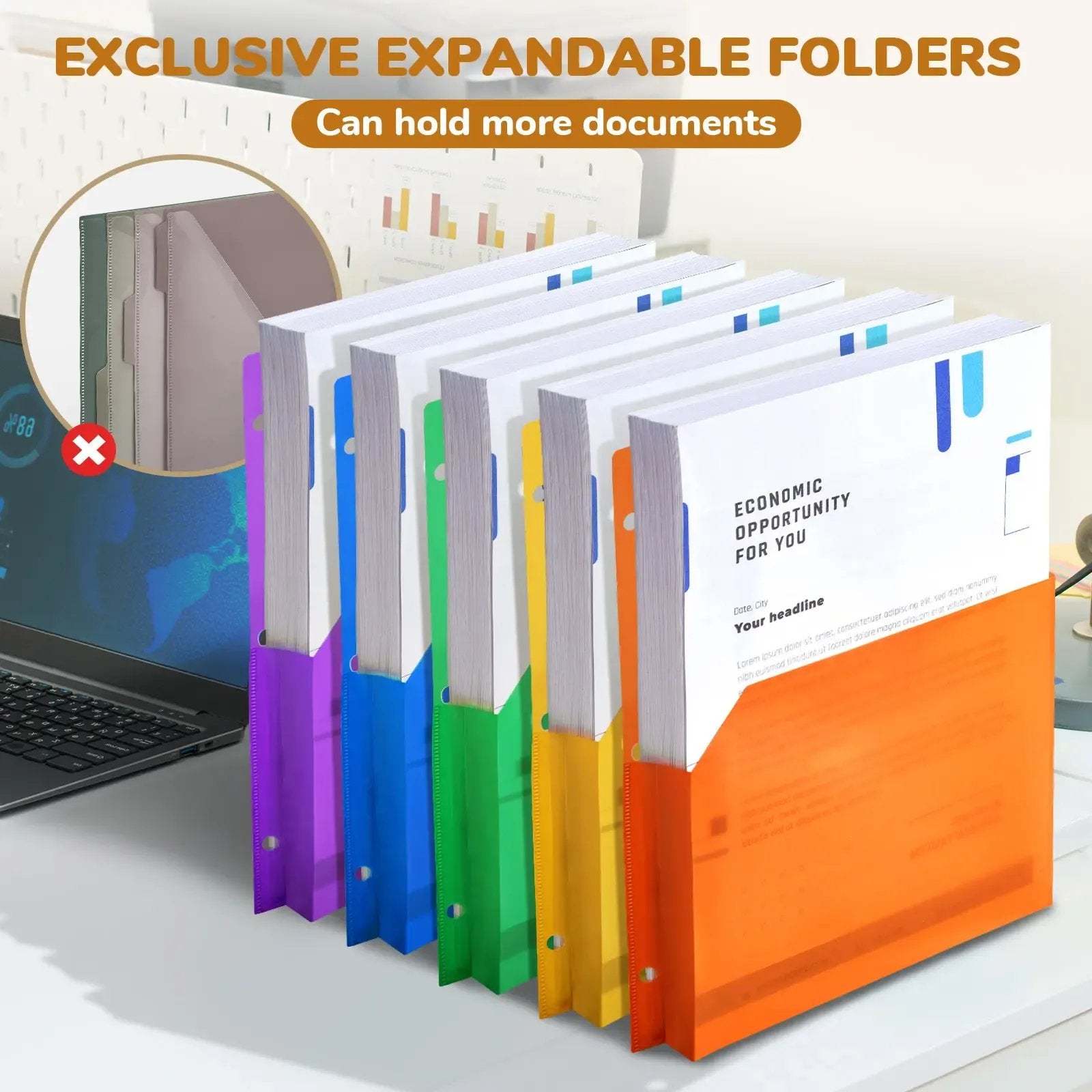 PU Leather Clipboard with Storage – 3-Ring Binder, Magnetic Clip, Removable Notepad & Expanding File