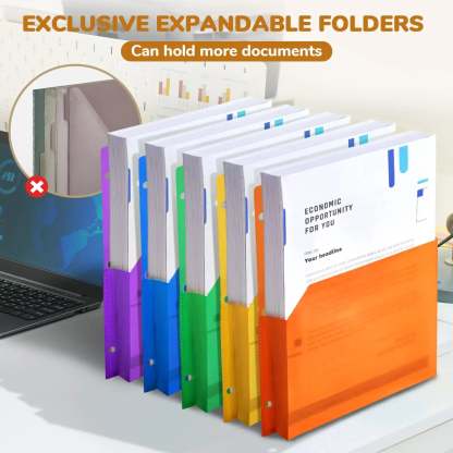 PU Leather Clipboard with Storage – 3-Ring Binder, Magnetic Clip, Removable Notepad & Expanding File