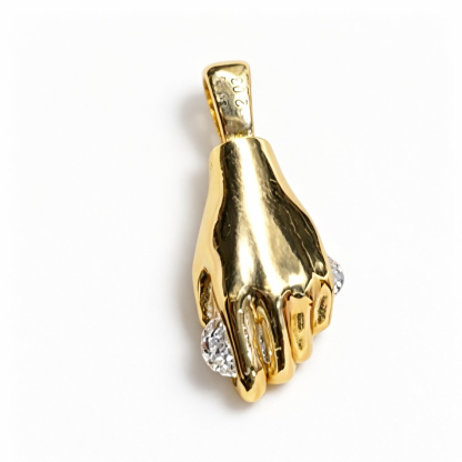 The Hand of Fortune Diamond Pendant – 14K Gold / 925 Sterling Silver