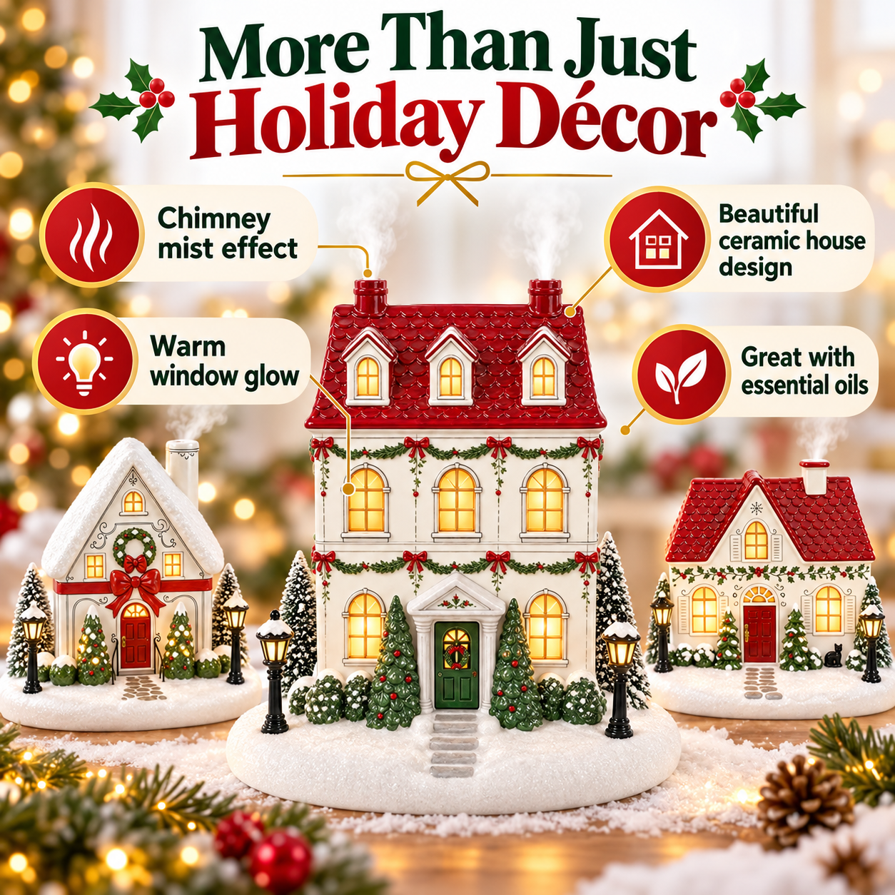 Christmas house diffuser features