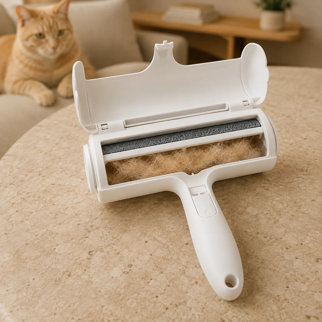 Built-in pet hair collection chamber