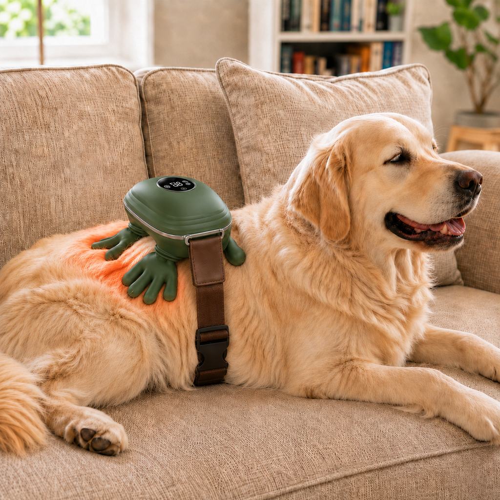 Hands-Free Dog Massager with Heat – Bionic Kneading for Post-Walk Relaxation & Everyday Comfort