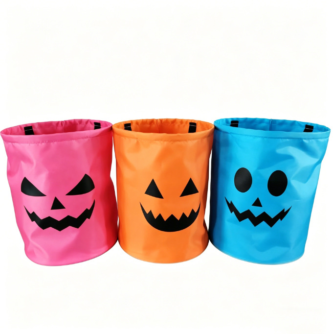 Light-Up Halloween Trick-or-Treat Bags – Reusable LED Candy Buckets