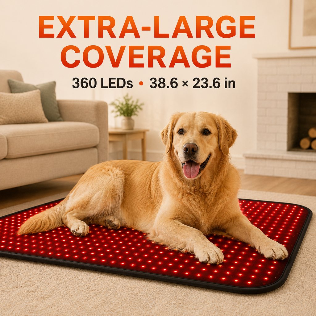 Pet Red & Near-Infrared Light Wellness Mat - Hands-Free At-Home Comfort for Senior, Active & Resting Dogs