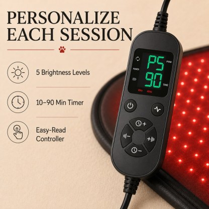 Pet Red & Near-Infrared Light Wellness Mat - Hands-Free At-Home Comfort for Senior, Active & Resting Dogs