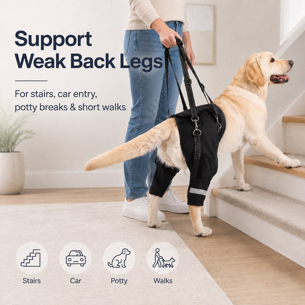 Help Your Senior Dog Climb Stairs, Get in the Car & Walk with Rear-Leg Support
