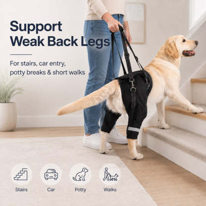 Help Your Senior Dog Climb Stairs, Get in the Car & Walk with Rear-Leg Support