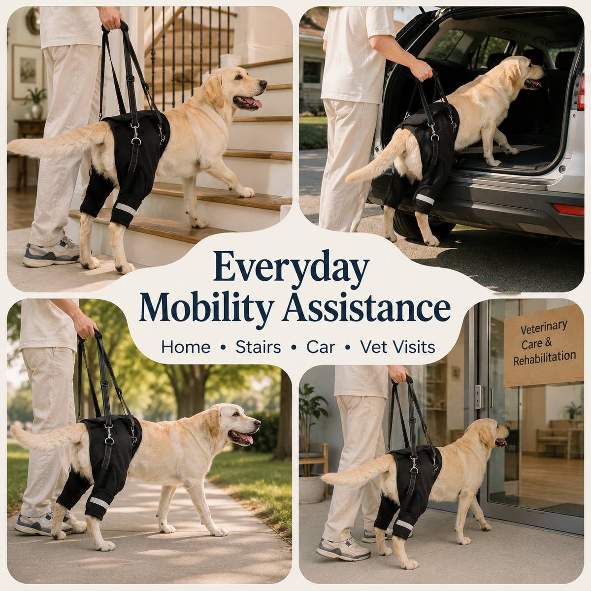 Help Your Senior Dog Climb Stairs, Get in the Car & Walk with Rear-Leg Support