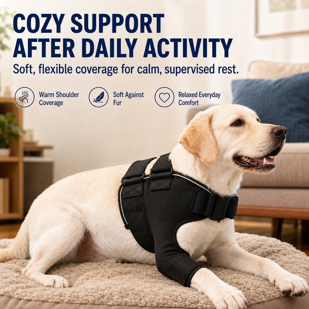 Senior Dog Shoulder & Front Leg Support Brace for Cold Walks & Daily Comfort