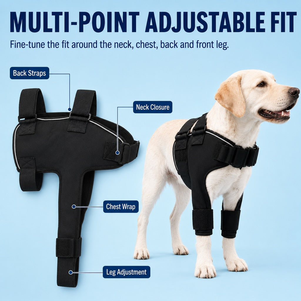 Senior Dog Shoulder & Front Leg Support Brace for Cold Walks & Daily Comfort