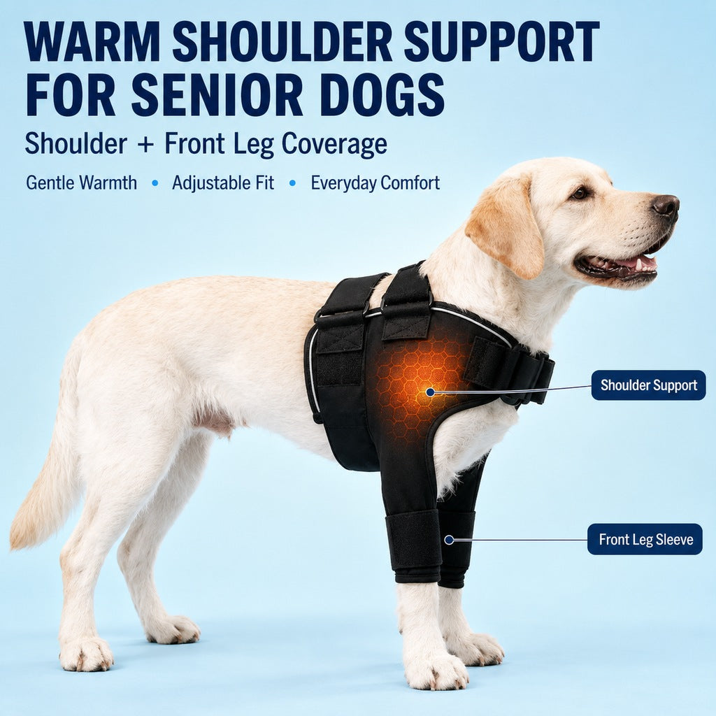 Senior Dog Shoulder & Front Leg Support Brace for Cold Walks & Daily Comfort