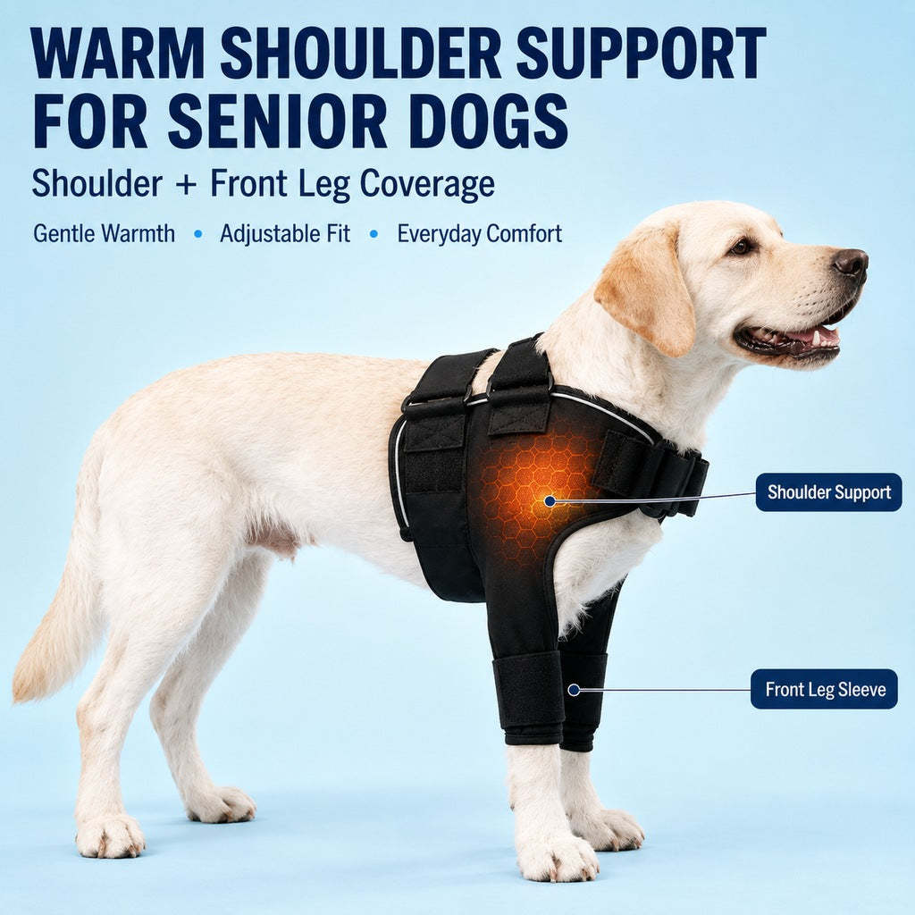 Senior Dog Shoulder & Front Leg Support Brace for Cold Walks & Daily Comfort