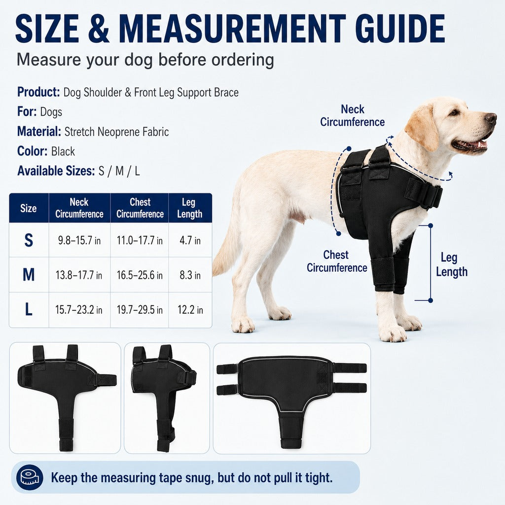 Senior Dog Shoulder & Front Leg Support Brace for Cold Walks & Daily Comfort