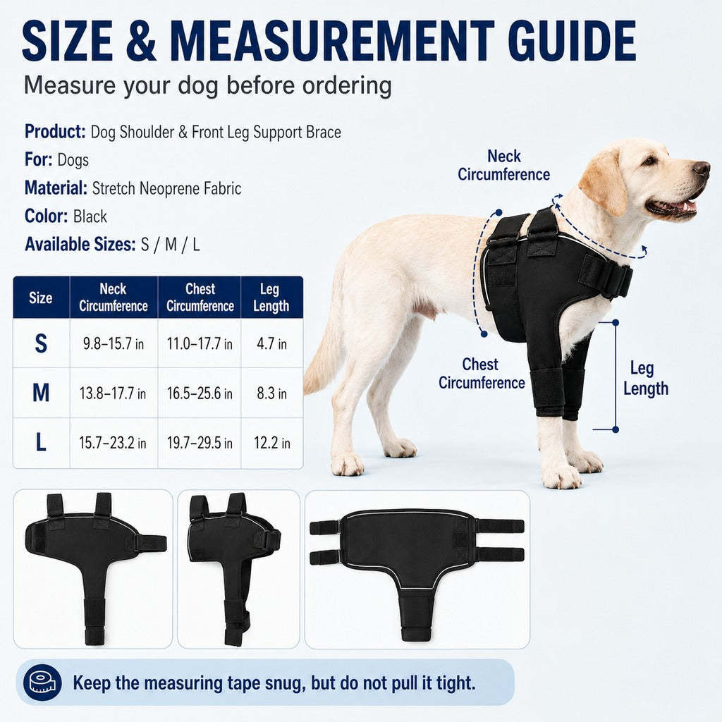 Senior Dog Shoulder & Front Leg Support Brace for Cold Walks & Daily Comfort