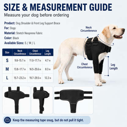 Senior Dog Shoulder & Front Leg Support Brace for Cold Walks & Daily Comfort