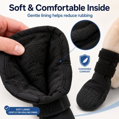 Dog Paw Recovery Boot for Home Rest & Walks - Anti-Lick Protective Cover for Injured Paws