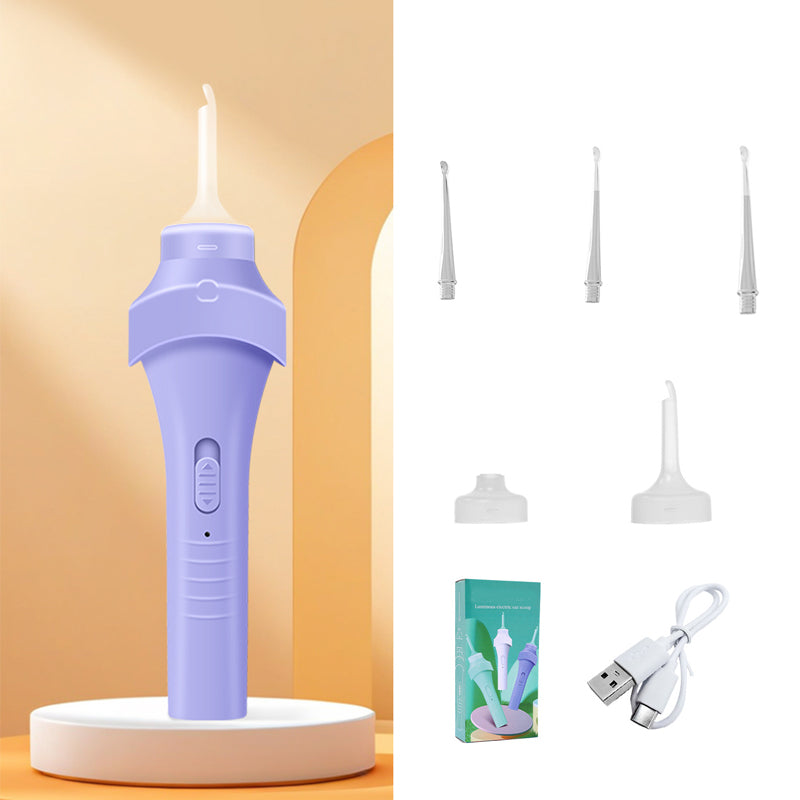 LED Ear Wax Vacuum Cleaner with 65 kPa Suction & Washable Silicone Tips