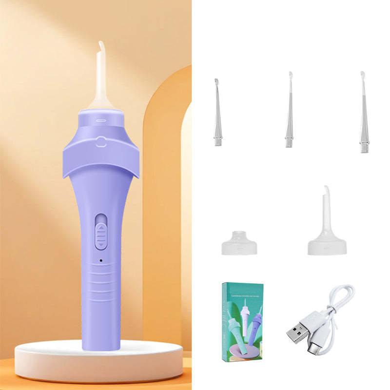 LED Ear Wax Vacuum Cleaner with 65 kPa Suction & Washable Silicone Tips