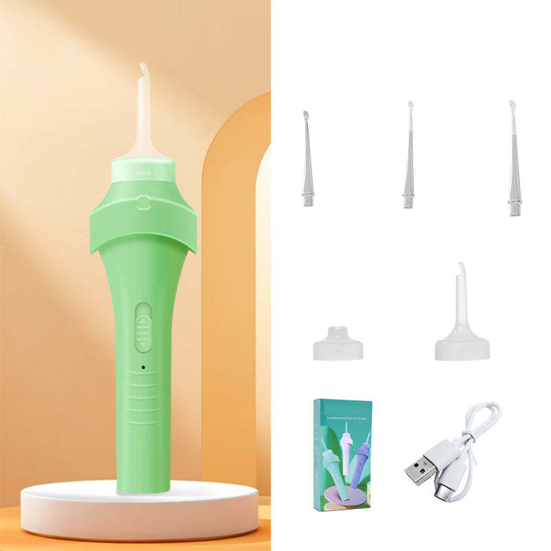 LED Ear Wax Vacuum Cleaner with 65 kPa Suction & Washable Silicone Tips