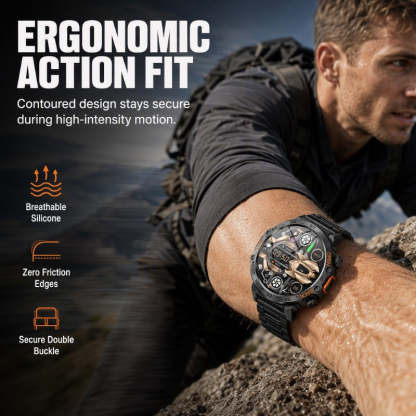 Outdoor Smartwatch – Rugged, LED Flashlight & Bluetooth Calling – For Sports, Fitness & Adventure