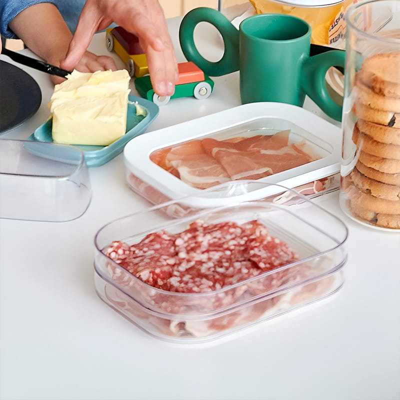 Clear Fridge Storage Container with Lid – Transparent Visibility, Stackable Design & 3 Size Options – Organize Your Fridge Effortlessly