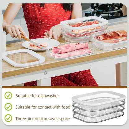 Clear Fridge Storage Container with Lid – Transparent Visibility, Stackable Design & 3 Size Options – Organize Your Fridge Effortlessly