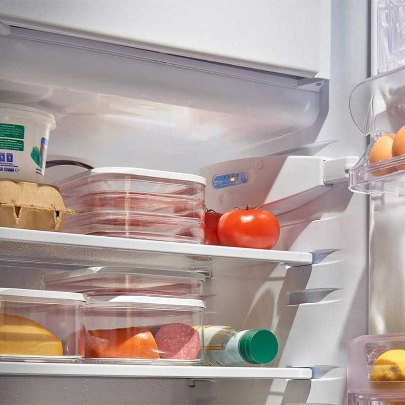 Clear Fridge Storage Container with Lid – Transparent Visibility, Stackable Design & 3 Size Options – Organize Your Fridge Effortlessly