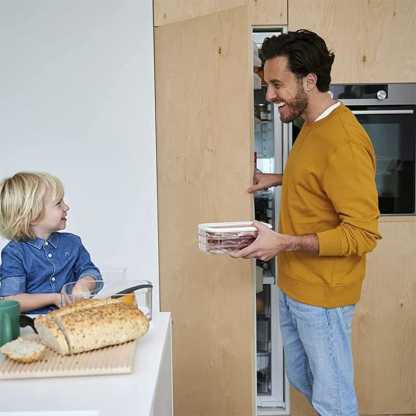Clear Fridge Storage Container with Lid – Transparent Visibility, Stackable Design & 3 Size Options – Organize Your Fridge Effortlessly