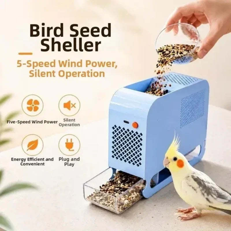 Electric Bird Seed Shell Separator with 5-Speed Airflow