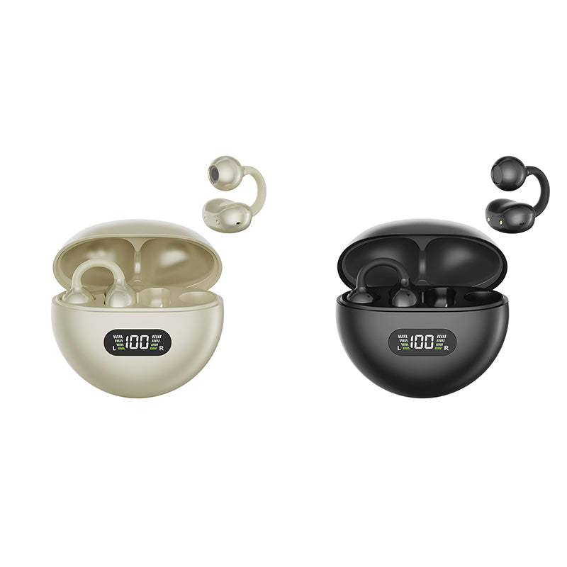 Open-Ear Clip-On Bluetooth Earbuds – All-Day Comfort, Immersive Sound, Leakage Control, 8-10h Battery, Touch Control