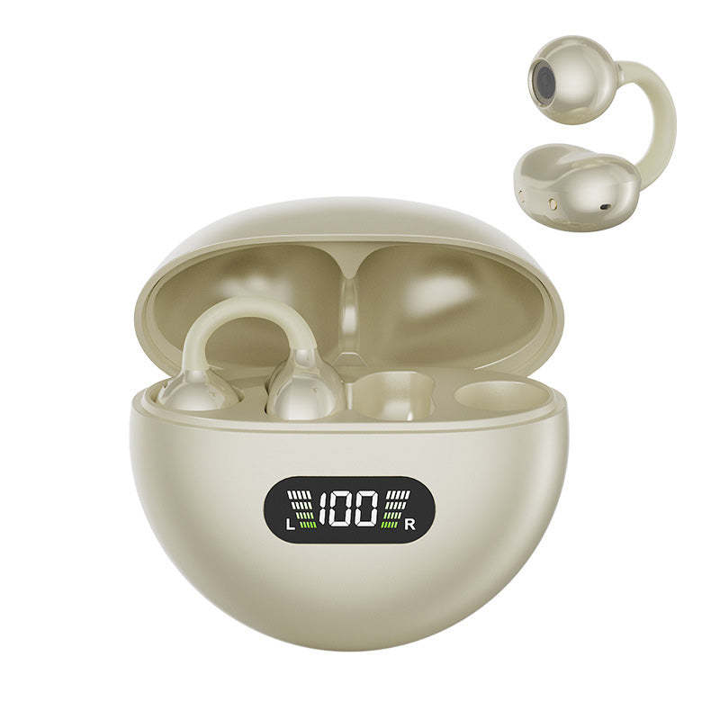 Open-Ear Clip-On Bluetooth Earbuds – All-Day Comfort, Immersive Sound, Leakage Control, 8-10h Battery, Touch Control