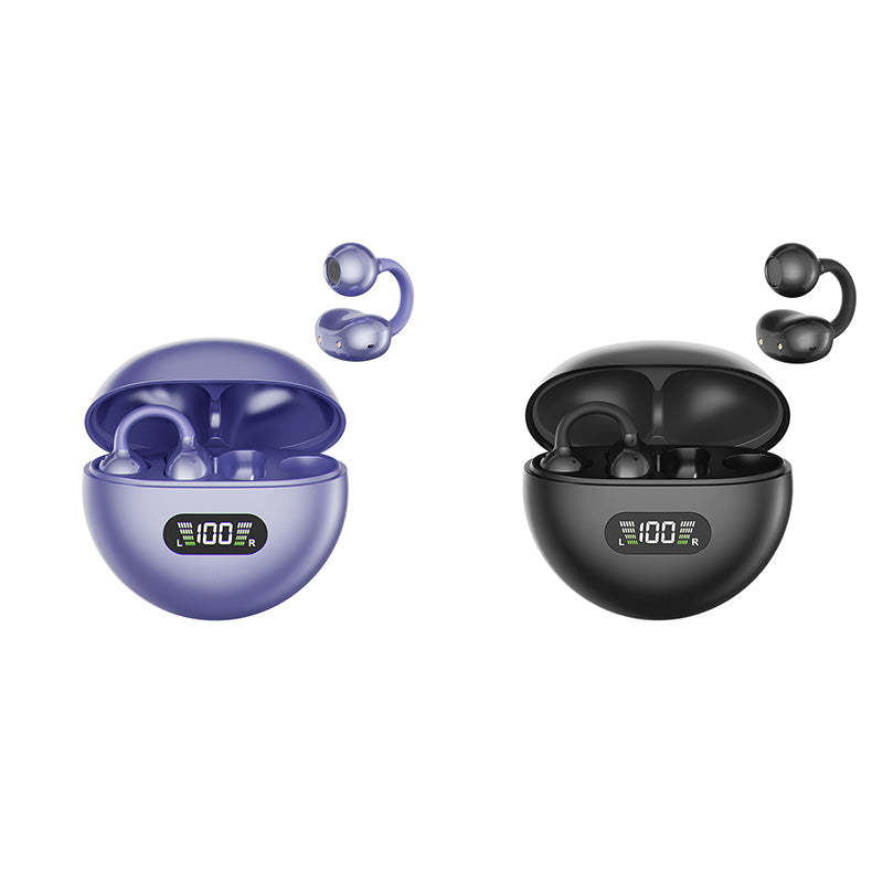 Open-Ear Clip-On Bluetooth Earbuds – All-Day Comfort, Immersive Sound, Leakage Control, 8-10h Battery, Touch Control