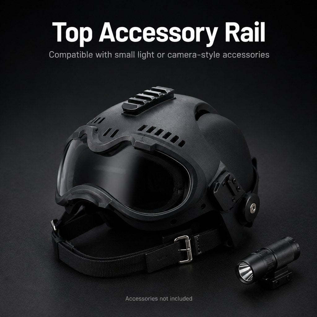 K9 Tactical-Style Dog Helmet with Goggles for Hiking & Outdoor Training - Helps Shield Eyes from Wind, Dust & Trail Debris
