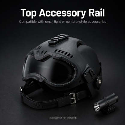 K9 Tactical-Style Dog Helmet with Goggles for Hiking & Outdoor Training - Helps Shield Eyes from Wind, Dust & Trail Debris