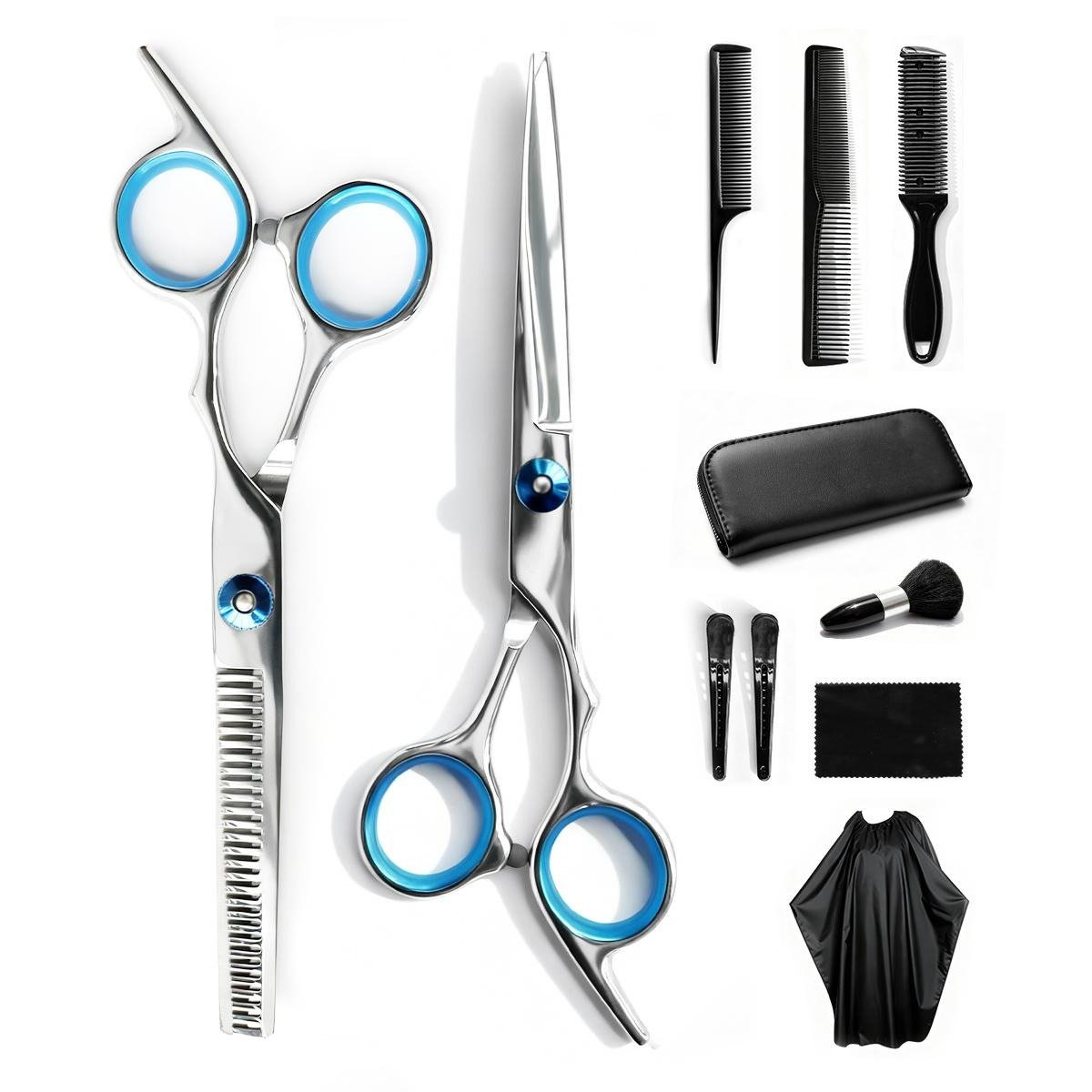 Professional Grooming Scissors Kit – Stainless Steel Shears for Ponytail Trims & Pet Grooming