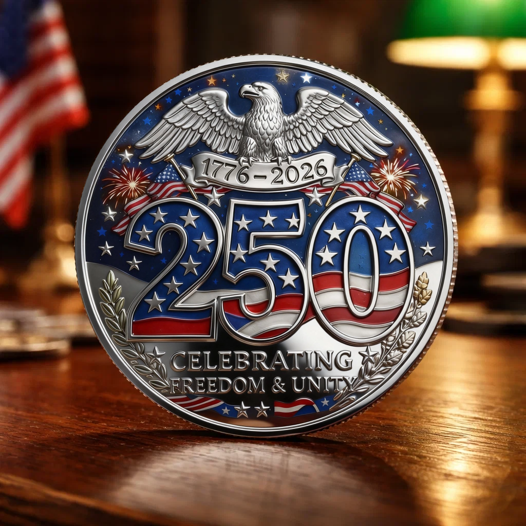 America 250th Anniversary Commemorative Coin — “Celebrating Freedom & Unity” 🇺🇸