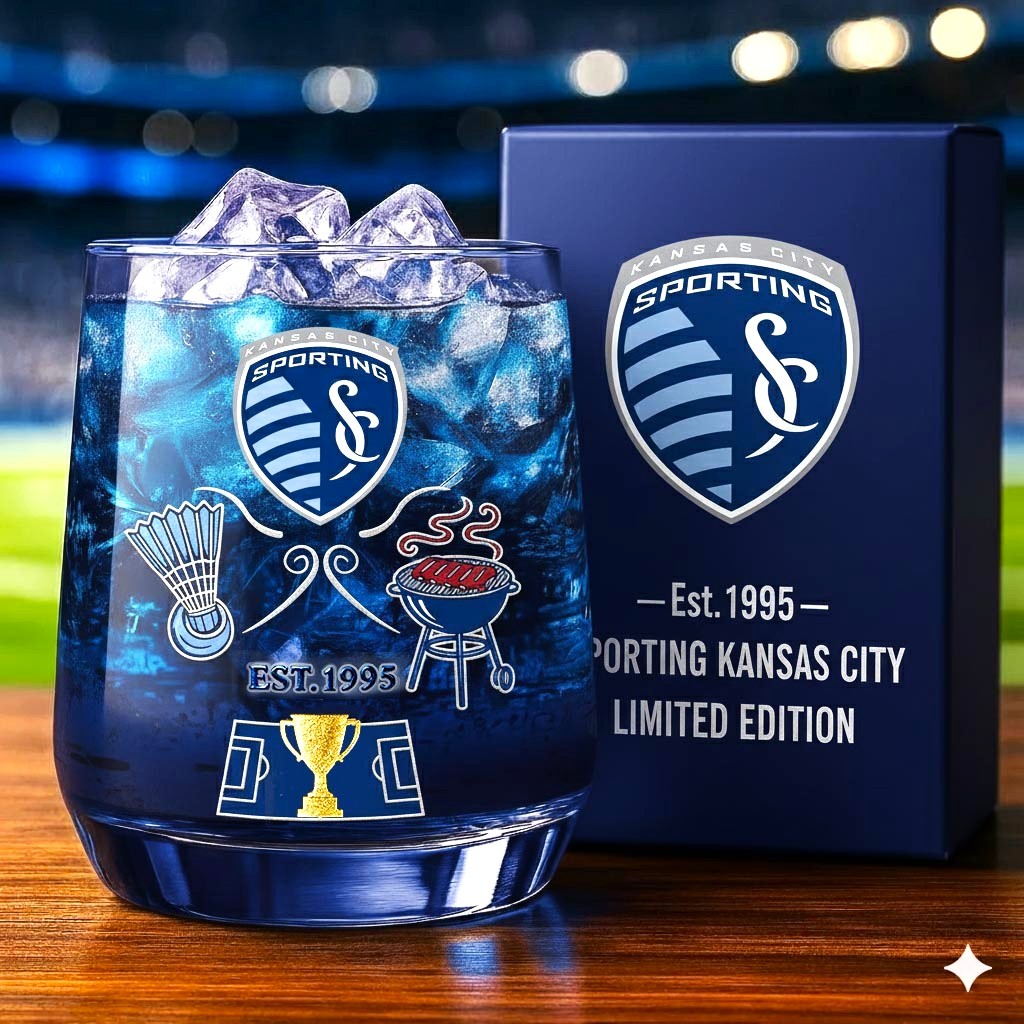 Sporting Kansas City Whiskey Glass
