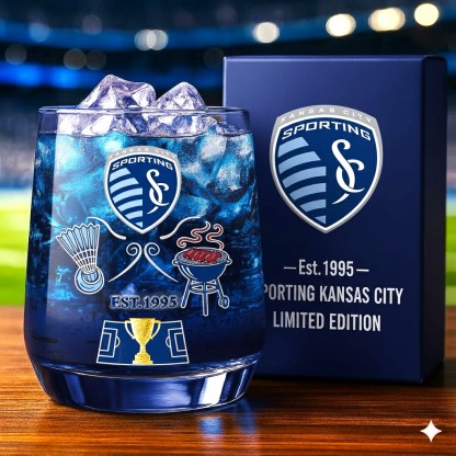 Sporting Kansas City Whiskey Glass
