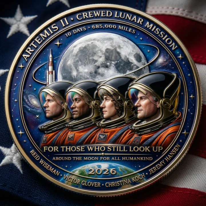 🔥LAST DAY 49 % OFF🔥Artemis II • Heroic Achievement Commemorative Coin