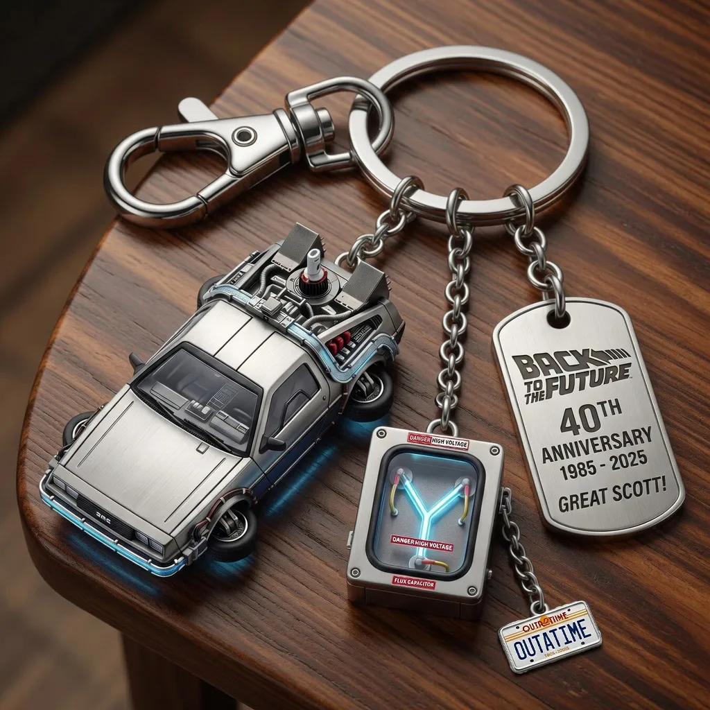 Back to the Future 40th Anniversary Keychain