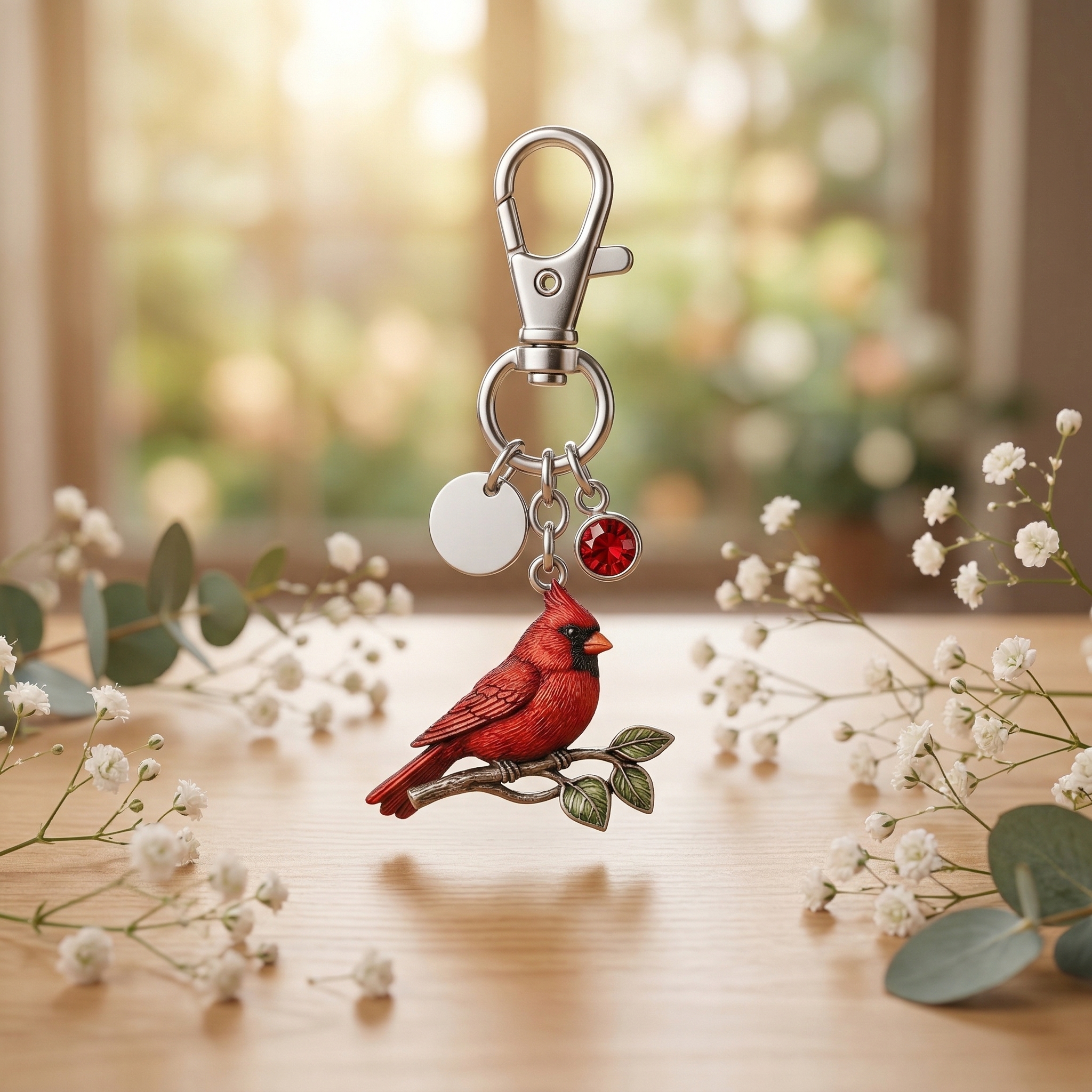 A Little Cardinal for You Keychain