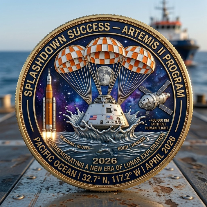 🔥LAST DAY 49 % OFF🔥The Artemis II "Crew of Four" Commemorative Deep Space Collector’s Coin
