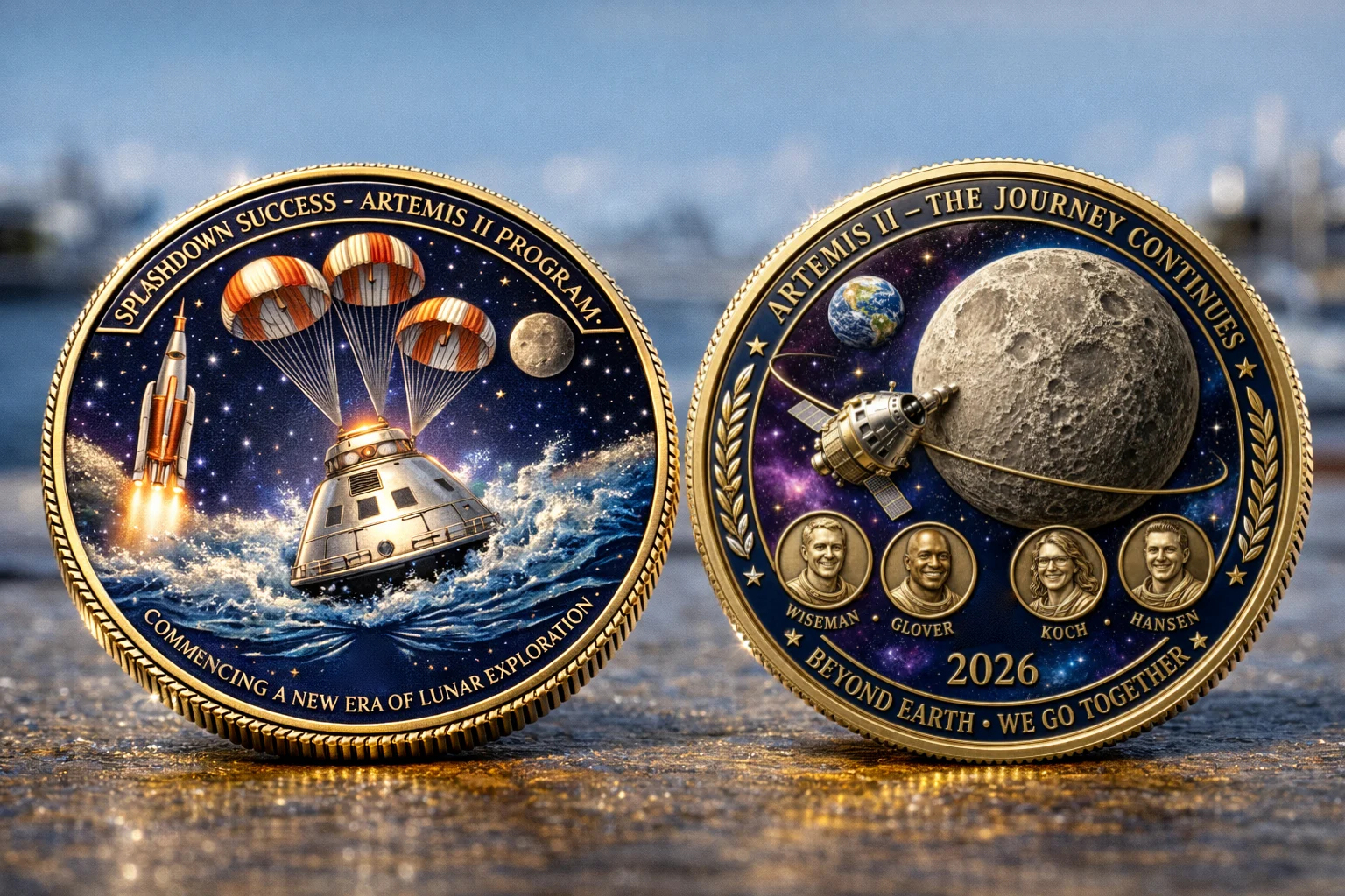 🔥LAST DAY 49 % OFF🔥The Artemis II "Crew of Four" Commemorative Deep Space Collector’s Coin