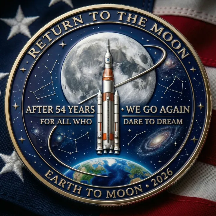 🔥LAST DAY 49 % OFF🔥Artemis II • Heroic Achievement Commemorative Coin